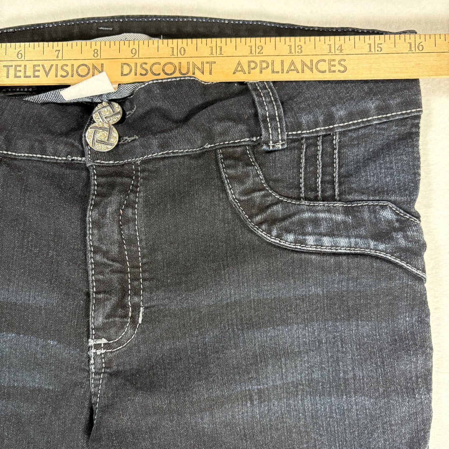 Colombian Jeans Women’s Black Denim Skinny Mid Rise Stretchy Dark Wash Pants