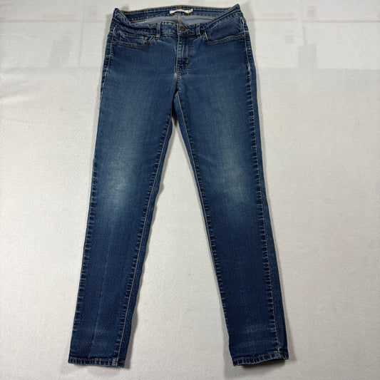 Levi’s 711 Skinny Jeans Womens 27x28 Blue Mid Rise Stretch Denim Waterless