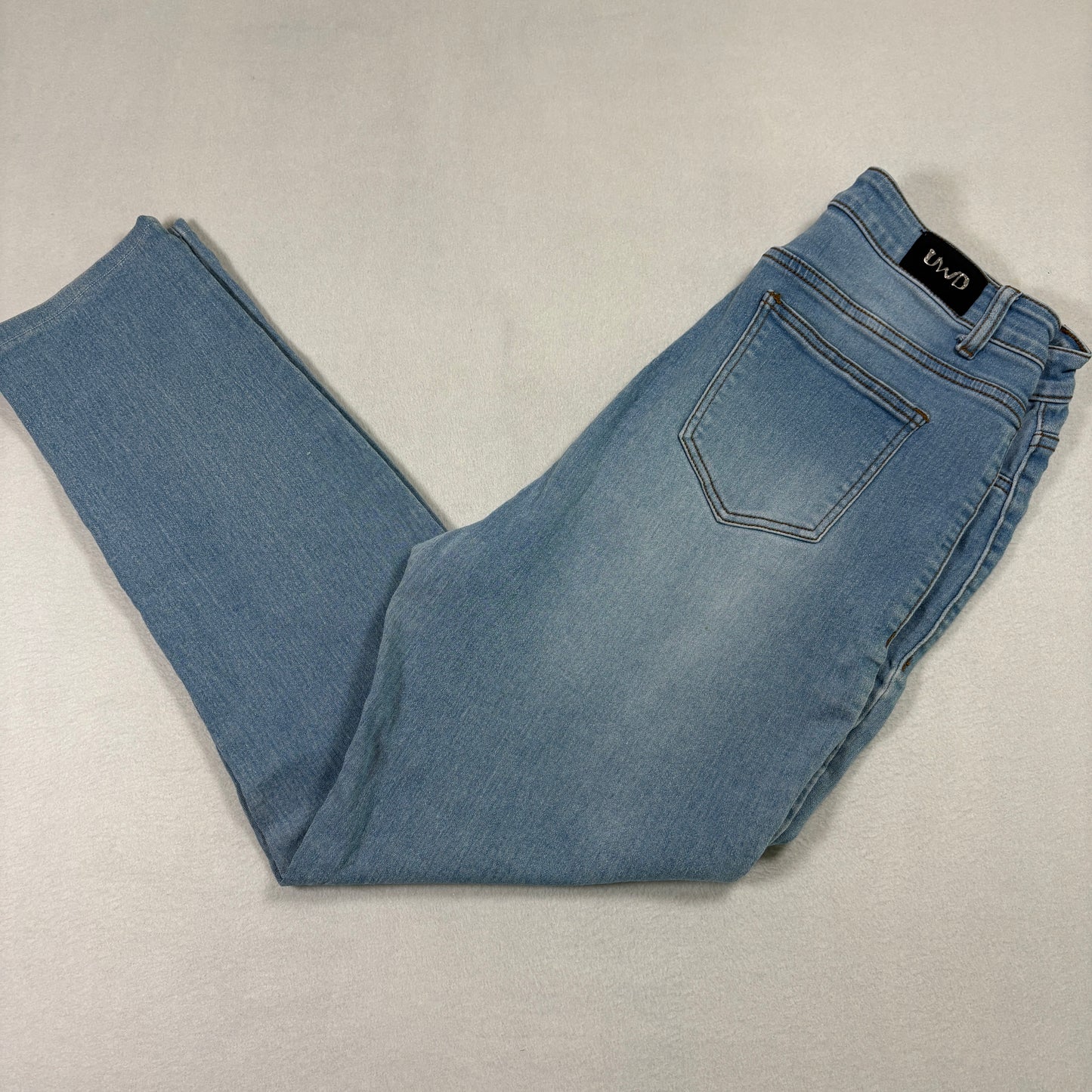 U-WiD womens jeans 15 light wash blue denim high rise stretch Y2K 90s grunge