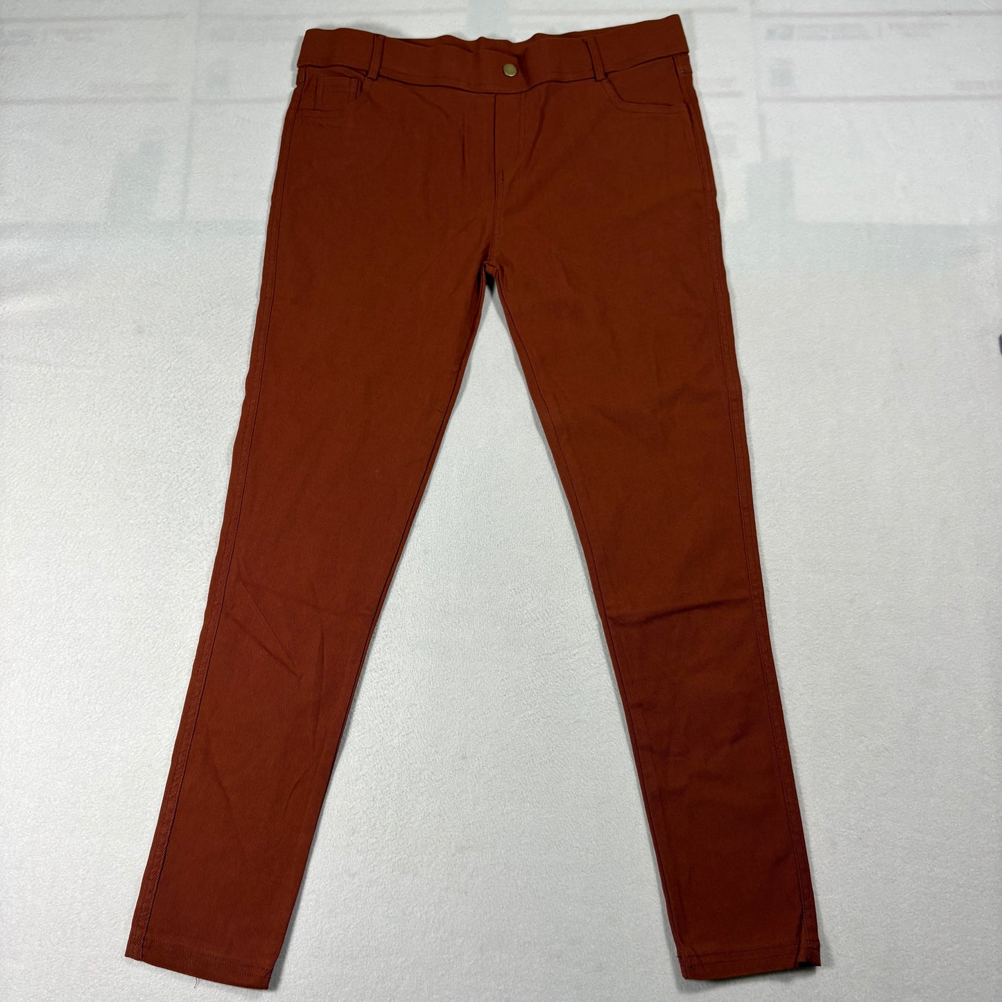 Amaryllis Pants Womens XL Rust Brown Stretch Skinny Jeggings High Rise