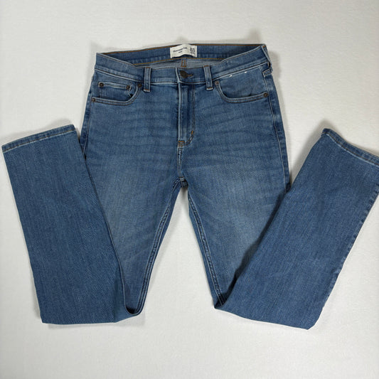 Abercrombie Kids Jeans 15/16 Blue Bootcut Distressed Stretch Denim Regular Fit