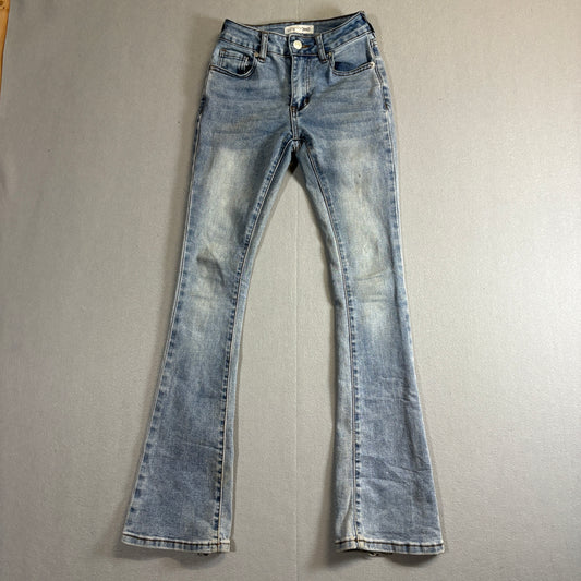 Love Soho Flare Bell Bottom Jeans Womens 00 Fits Like 21x28 Y2K Stretch