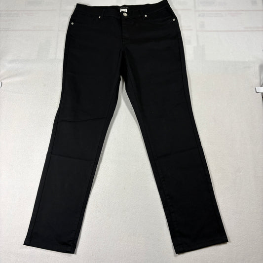 Venus Pants Womens 14 Black Stretch Skinny Jeans Mid Rise Classic Fit