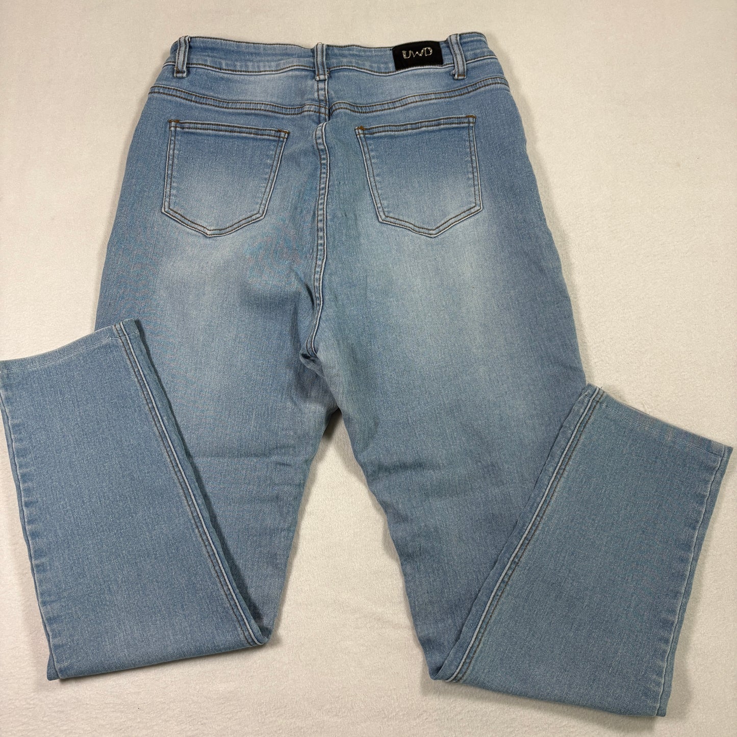 U-WiD womens jeans 15 light wash blue denim high rise stretch Y2K 90s grunge