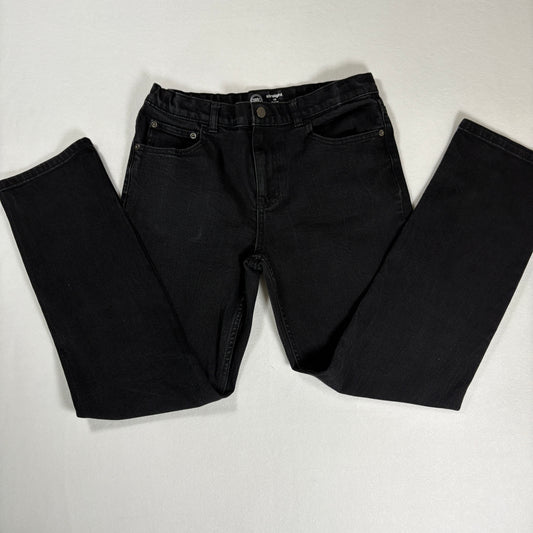 Wonder Nation Jeans Boys 16 Black Bootcut Straight Stretch Youth Denim Pants