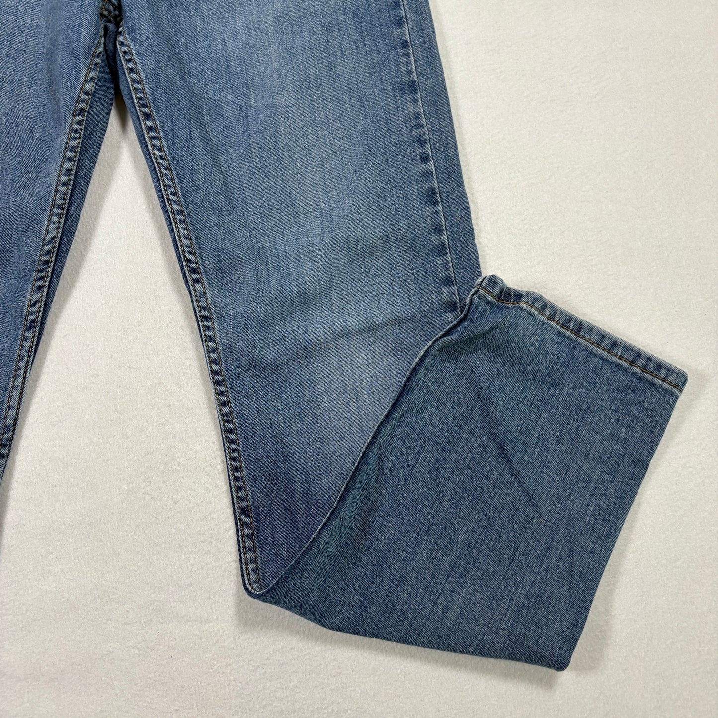 Levis mens 32x32 jeans blue denim straight leg performance stretch distressed