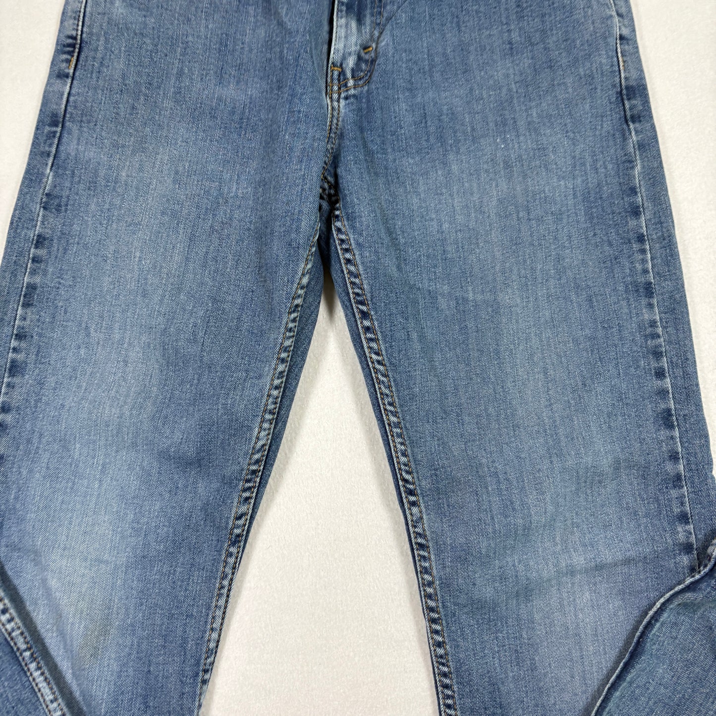 Levis mens 32x32 jeans blue denim straight leg performance stretch distressed