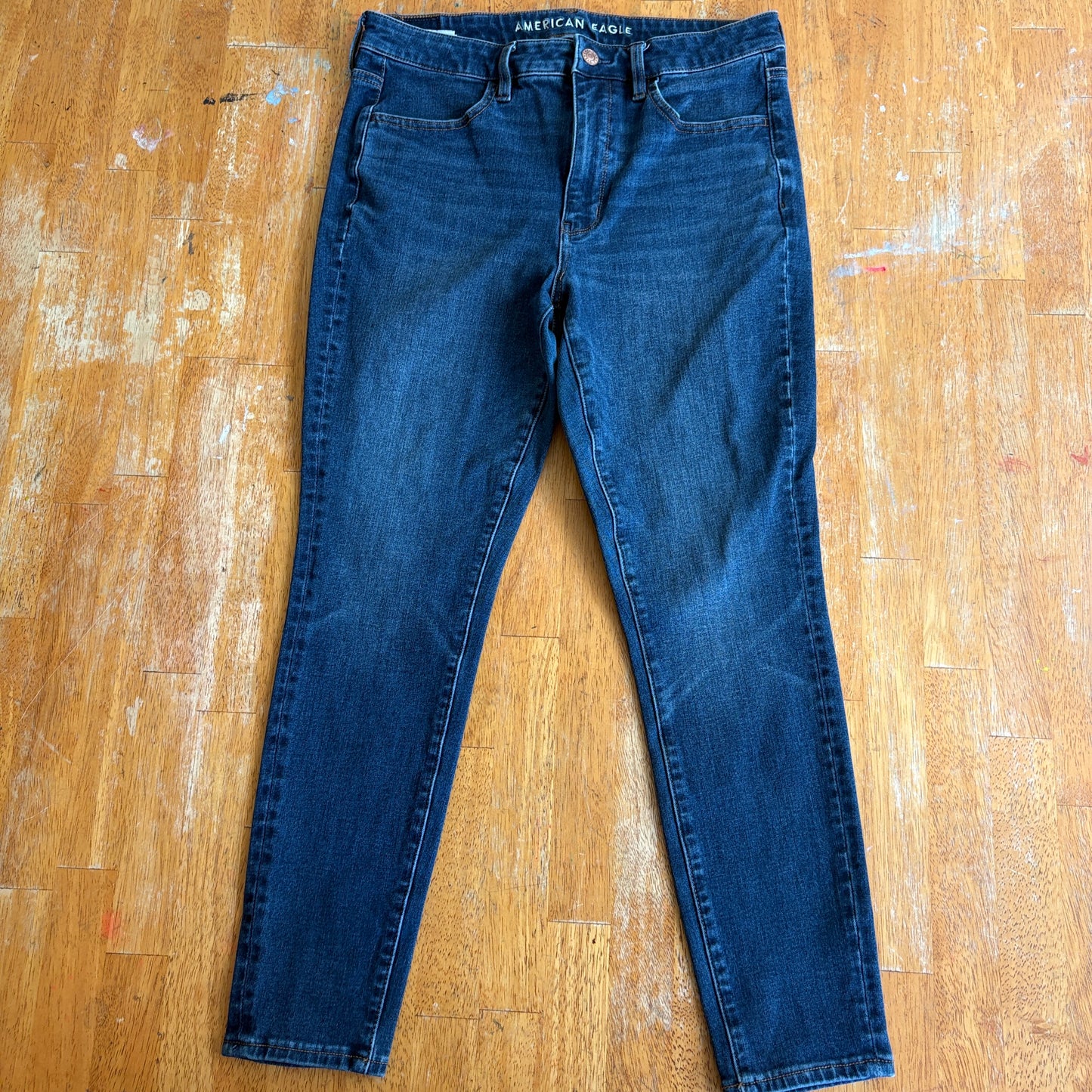American Eagle Dream Stretch Women’s Size 8 Short Skinny Jeans Dark Wash Denim