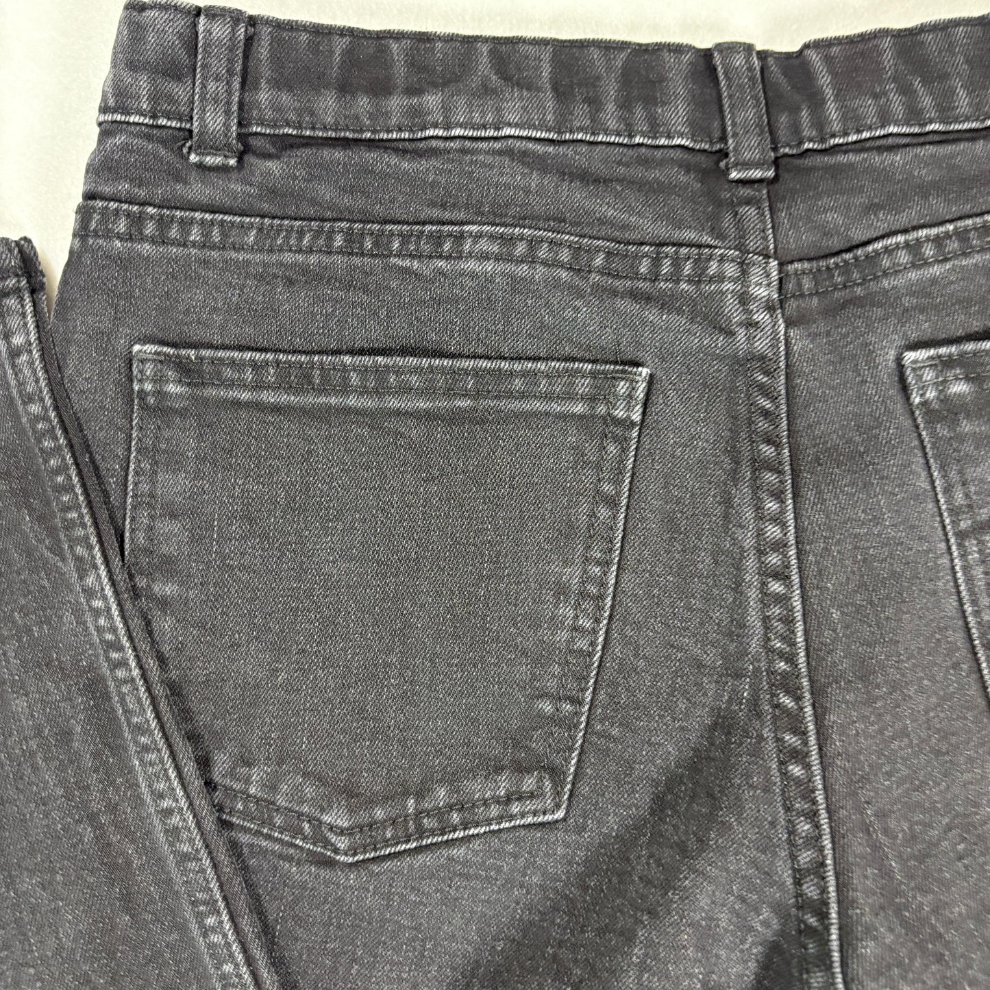 Wonder Nation Jeans Boys 16 Black Bootcut Straight Stretch Youth Denim Pants