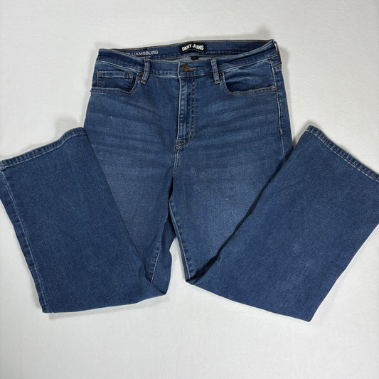 DKNY Jeans Women’s 12/31 Williamsburg High Rise Flare Blue Denim Pants