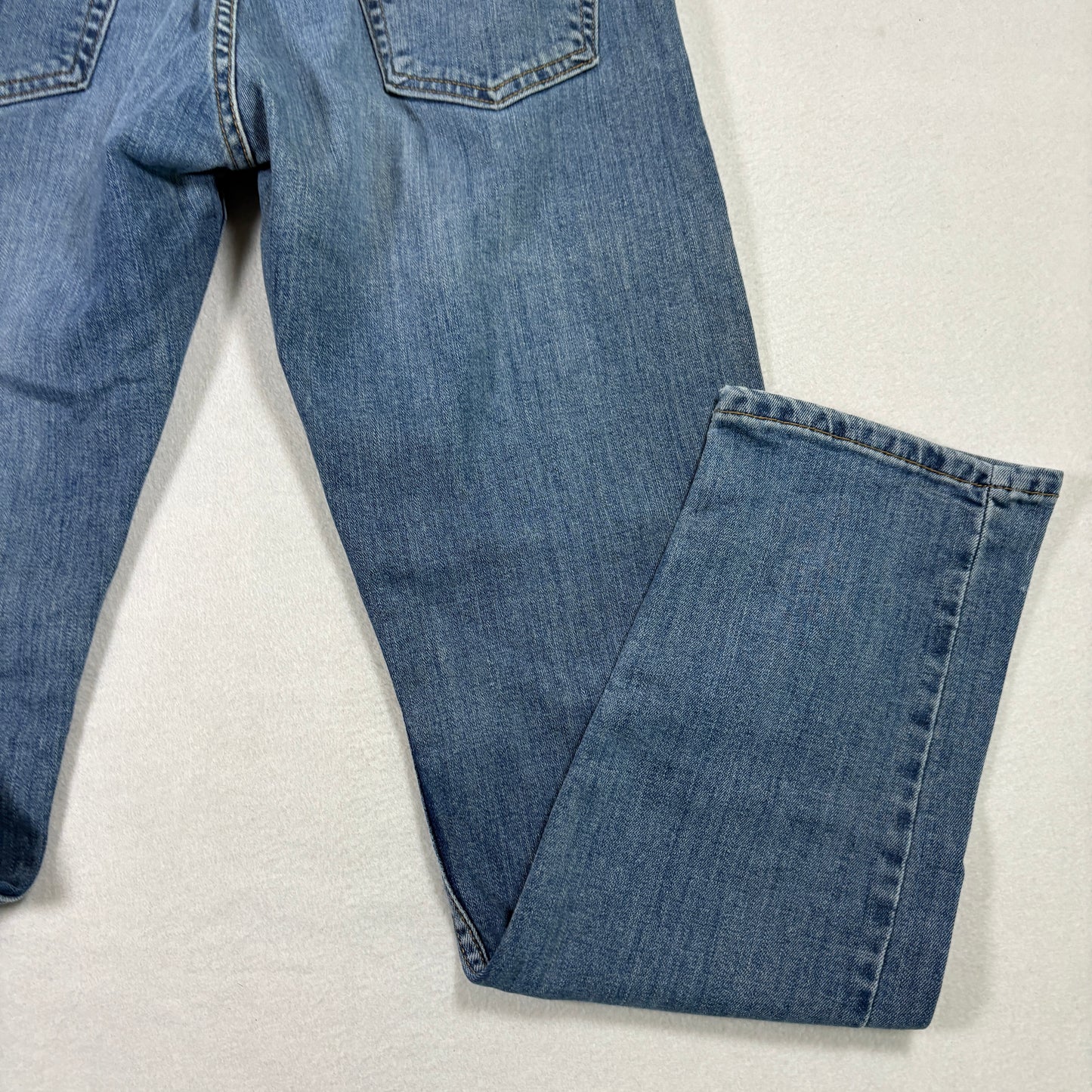 Levis mens 32x32 jeans blue denim straight leg performance stretch distressed