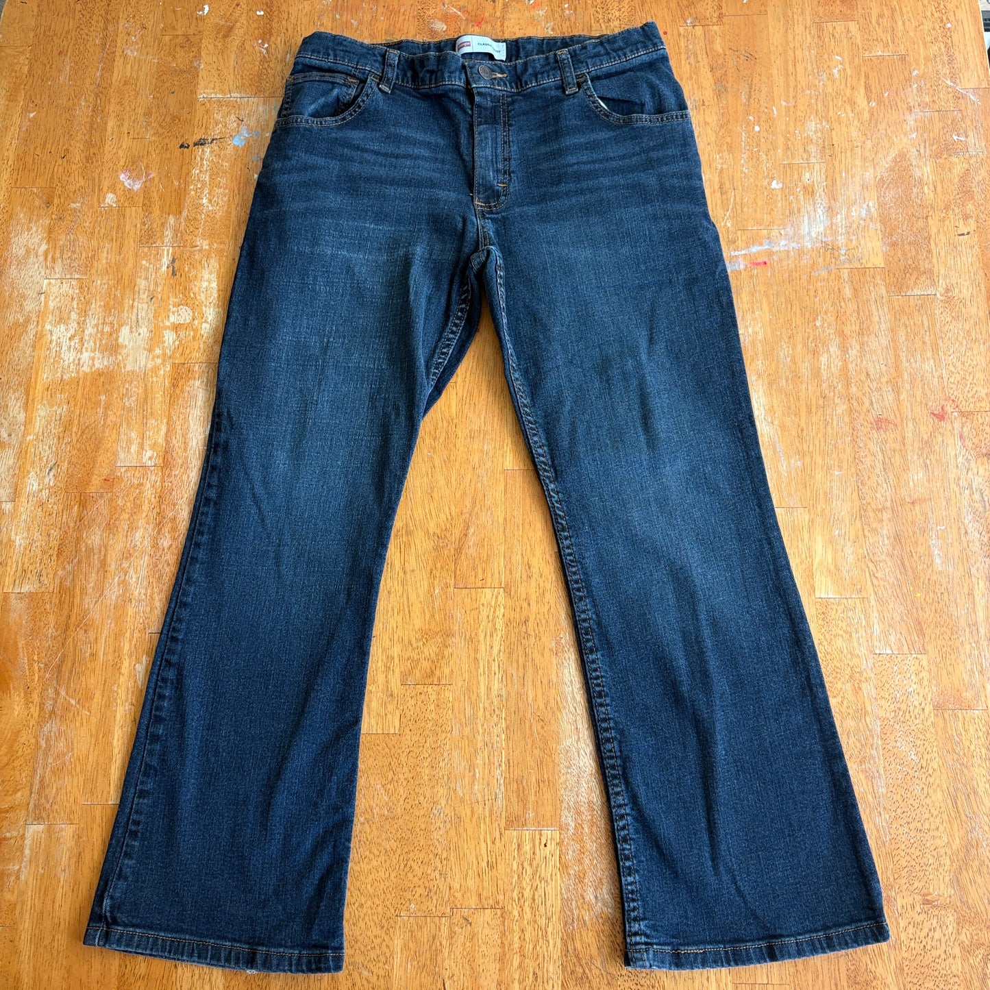 Wrangler Classic Boot Jeans Boys 16 Husky 30x30 Dark Wash Bootcut Denim Pants