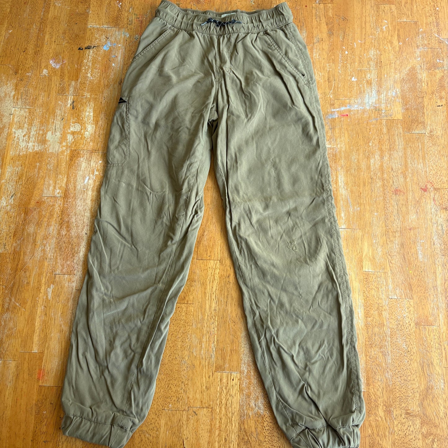 Weatherproof Vintage Boys L 14/16 Fleece Lined Jogger Pants Khaki Outdoor