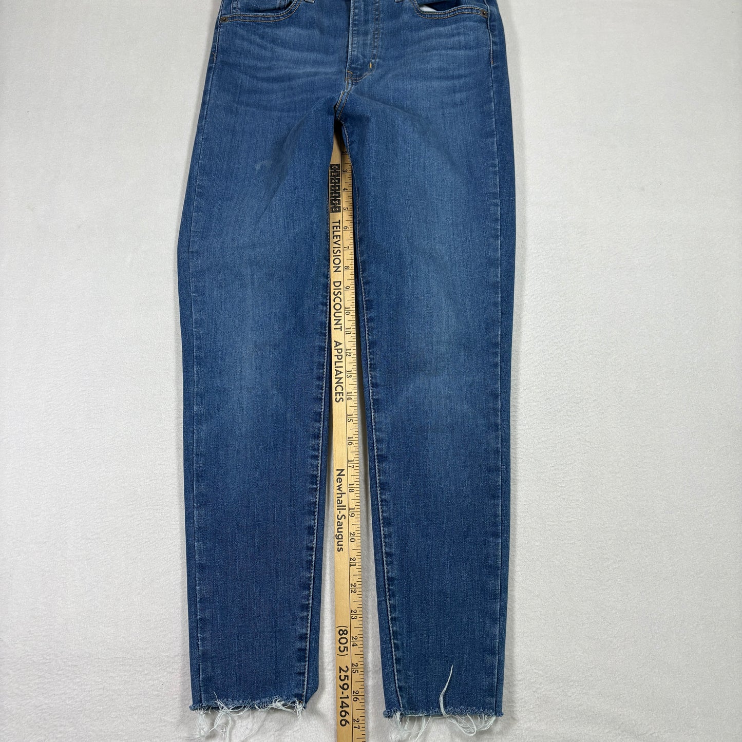 Levi’s Womens Mile High Super Skinny Jeans 29x30 Blue High Rise Stretch Y2K