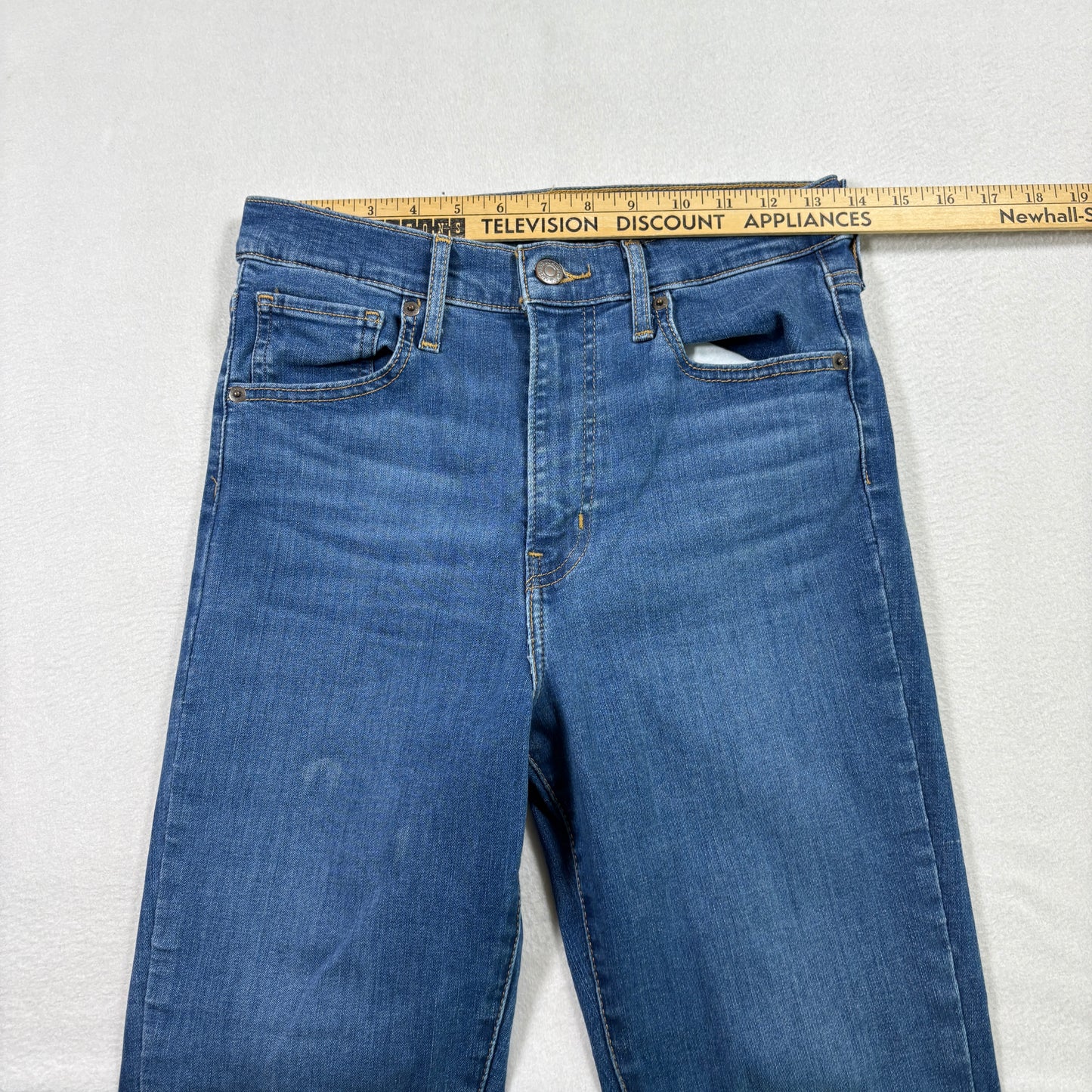Levi’s Womens Mile High Super Skinny Jeans 29x30 Blue High Rise Stretch Y2K