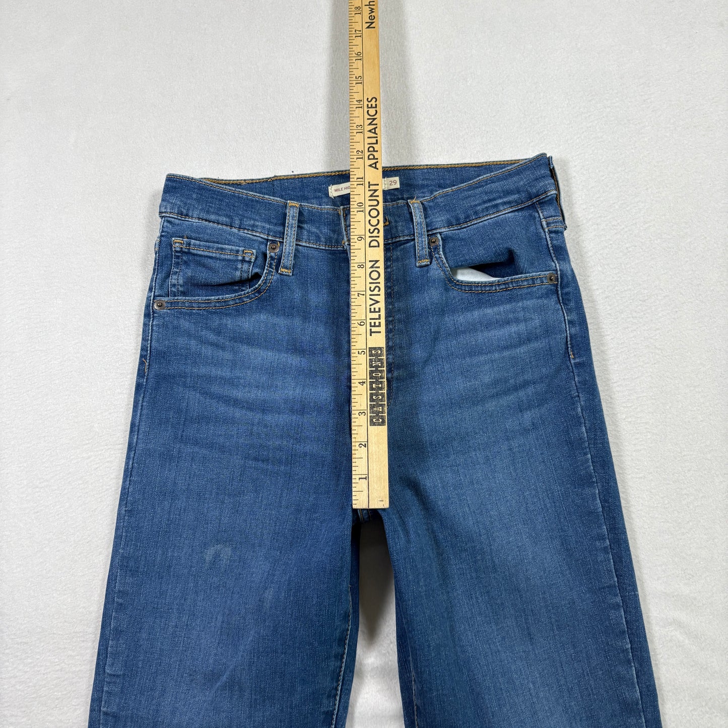 Levi’s Womens Mile High Super Skinny Jeans 29x30 Blue High Rise Stretch Y2K