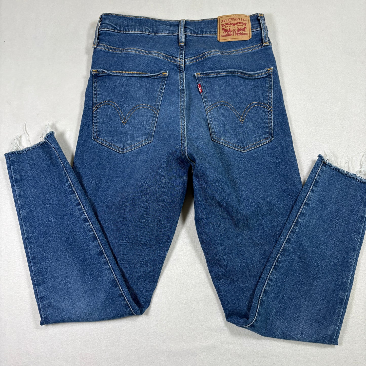 Levi’s Womens Mile High Super Skinny Jeans 29x30 Blue High Rise Stretch Y2K