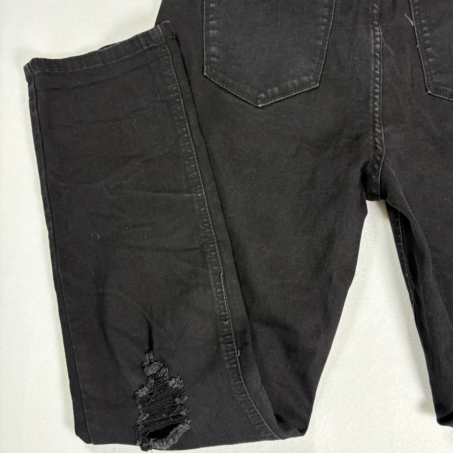 Legend Jeans Women’s 7 Black Distressed High Rise Stretch Denim Pants