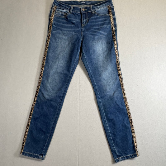 SOHO NY Jeans Women’s Skinny Jeans Size 4 Fits Like 27x27 Leopard Stripe