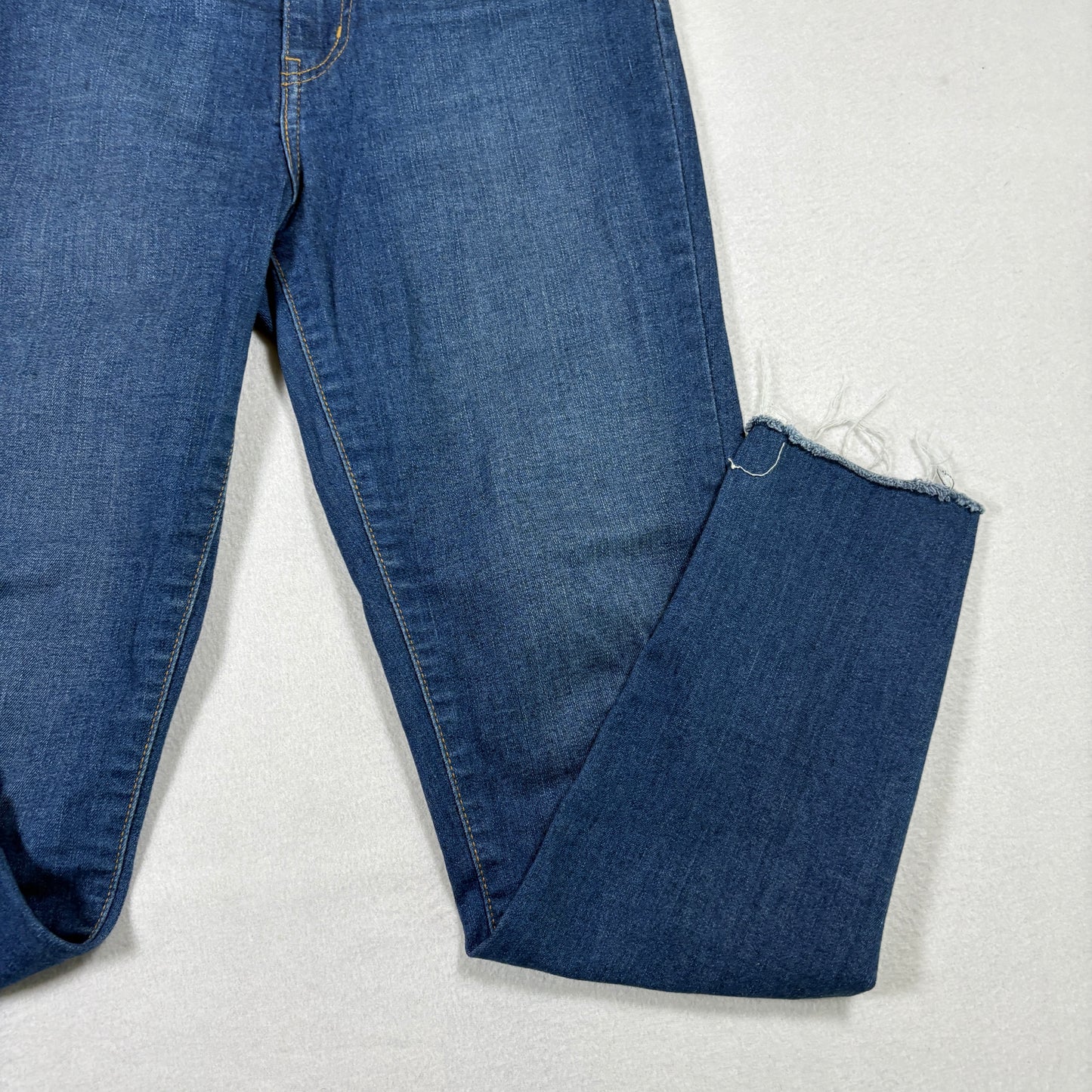 Levi’s Womens Mile High Super Skinny Jeans 29x30 Dark Blue High Rise Y2K Raw Hem