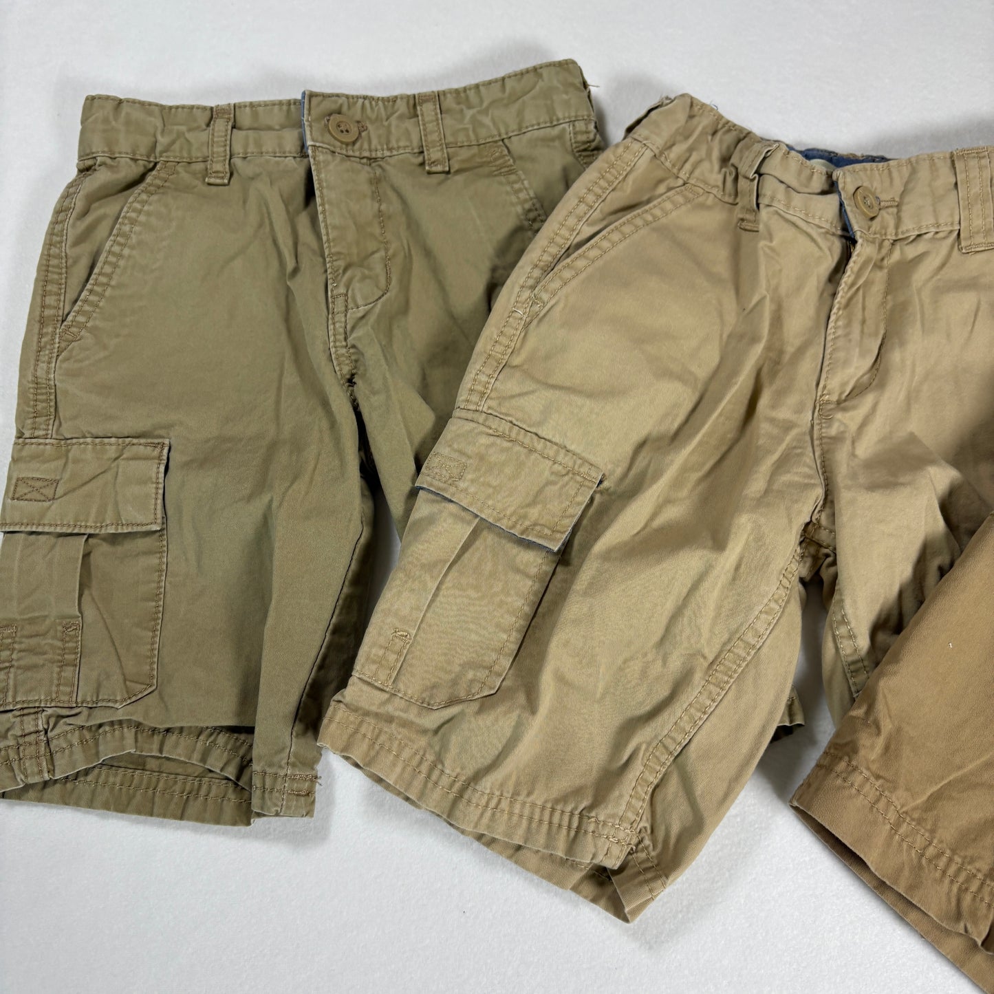 Levi’s Boys Shorts Lot of 3 Size 6–7 Cargo Khaki Tan Cotton Adjustable Waist