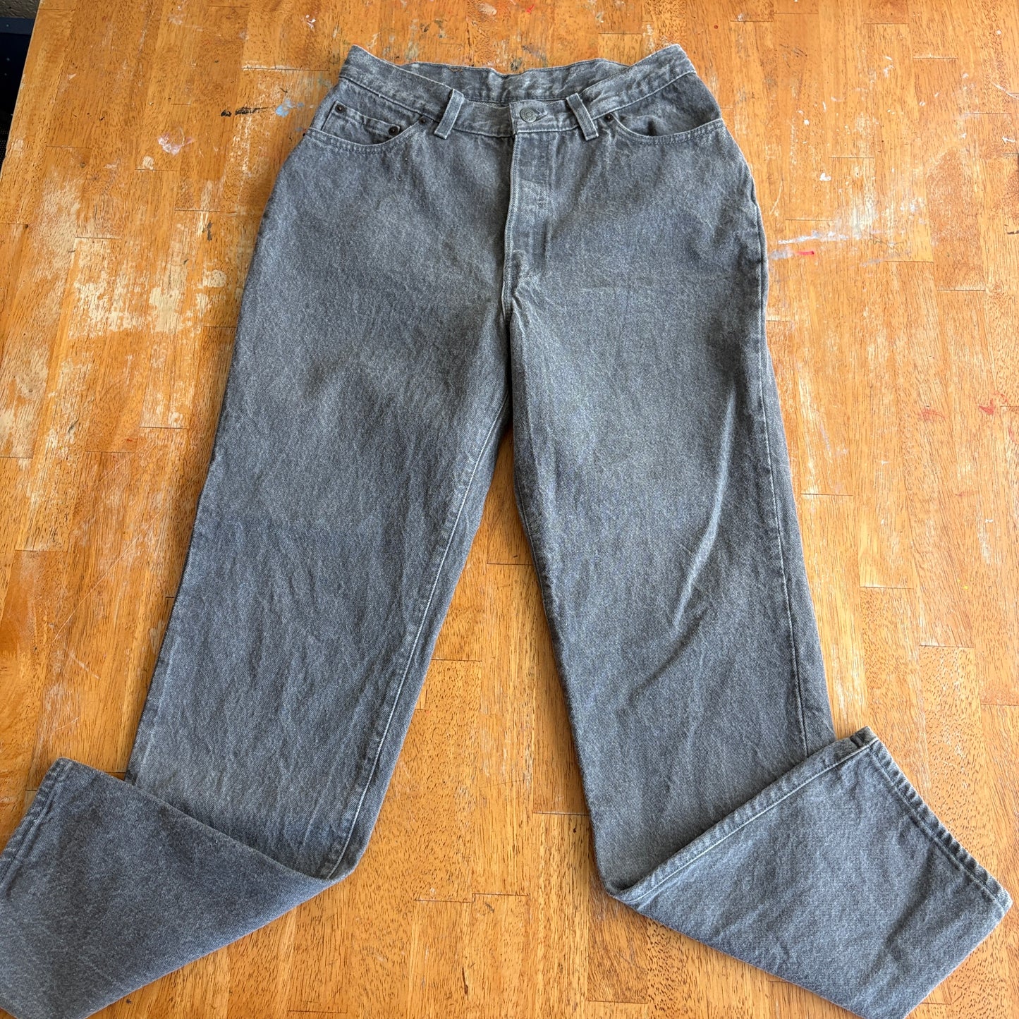 Levi’s 17501 Women’s 13 Gray USA Made Vintage 501 Straight Leg Denim Jeans Retro