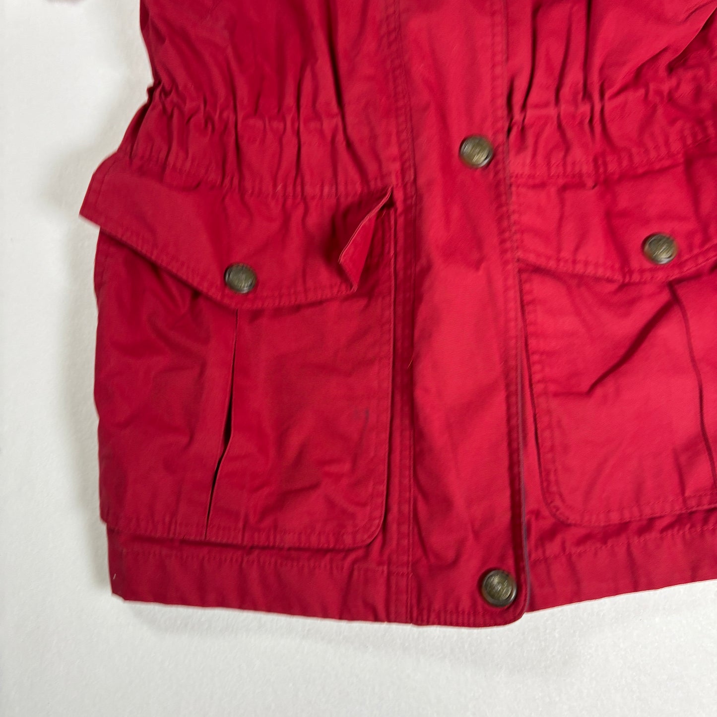Pacific Trail Jacket Women’s Small Red Outdoor Utility Parka Snap Pockets Vintage