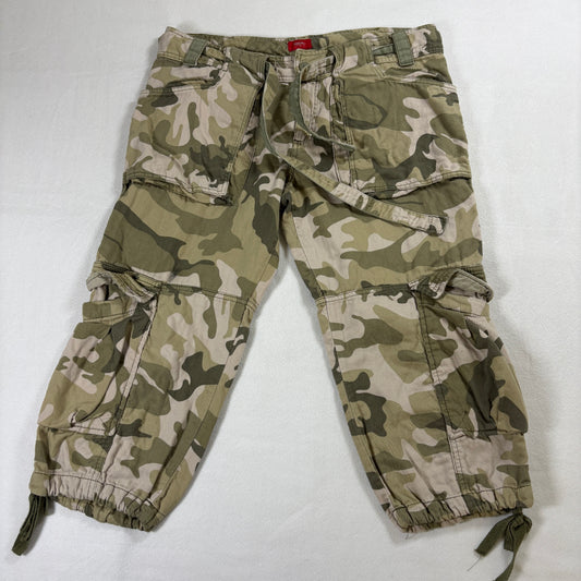Mossimo Company Cargo Pants Womens 15 Camo Cropped Jogger Streetwear