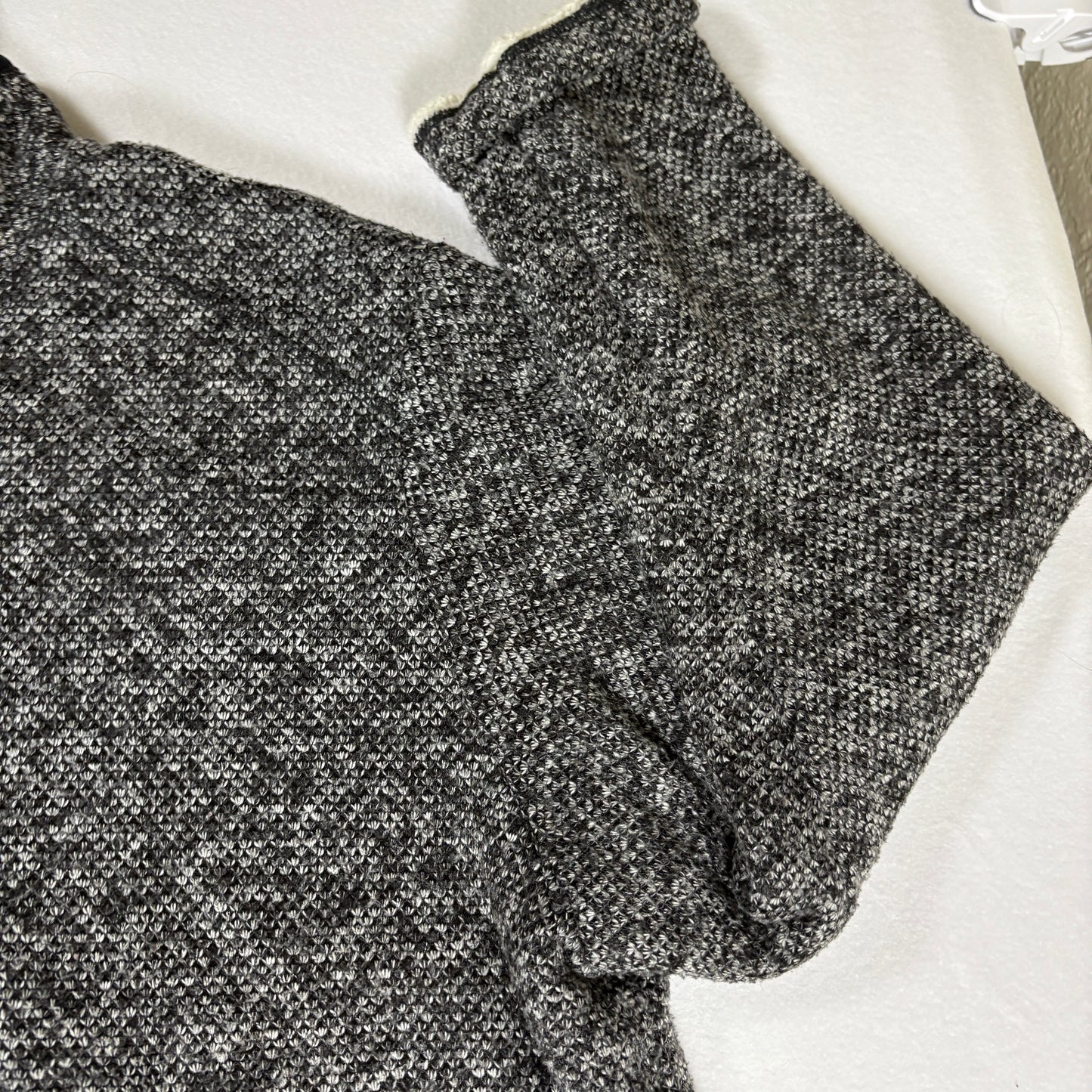 Orvis Men’s XXL Sherpa Fleece Quarter Zip Pullover Gray Black Sweater Jacket