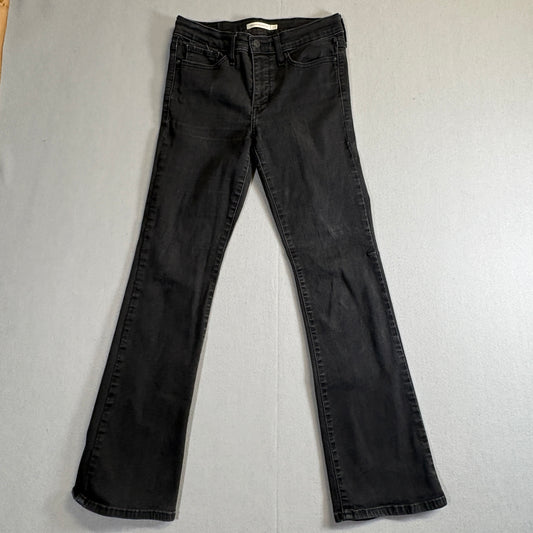 Levis 315 Shaping Bootcut Jeans Women’s 27 Fits Like 26x27 Black Stretch