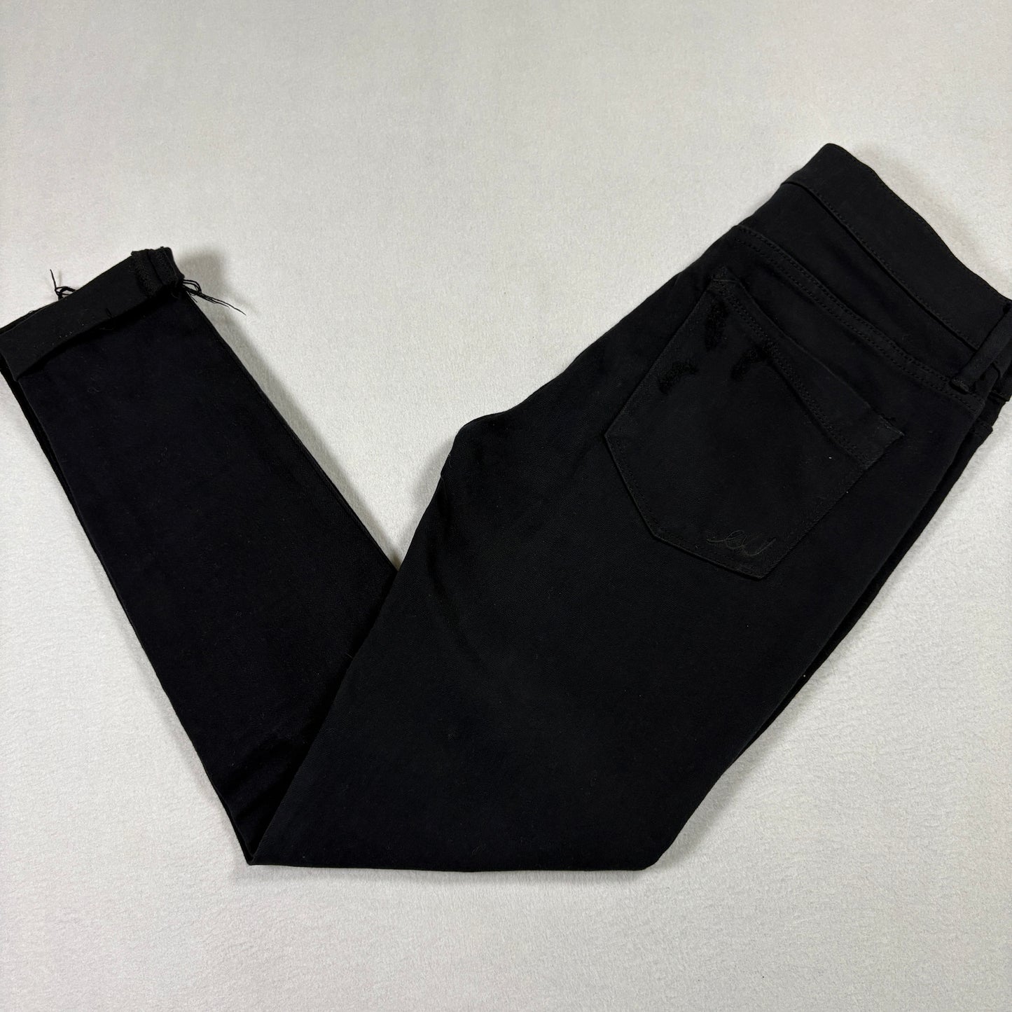 Express Womens Jeans Size 4 Black Distressed Ripped Mid Rise Legging Y2K Grunge