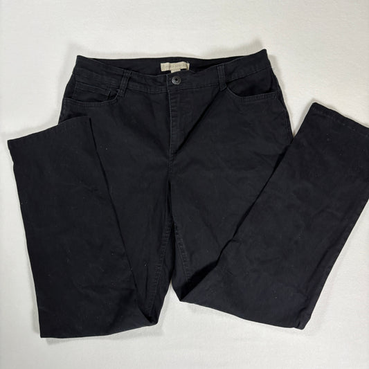 Laura Ashley Pants Women’s 14P Black Straight Leg Denim Jeans Petite