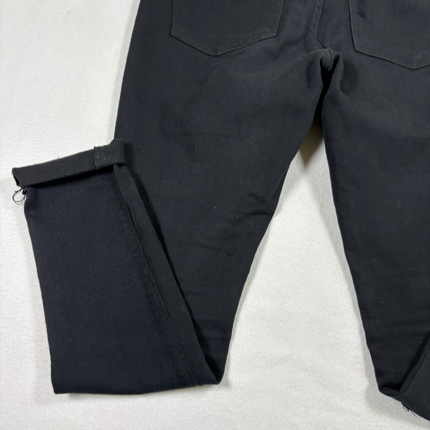 Express Womens Jeans Size 4 Black Distressed Ripped Mid Rise Legging Y2K Grunge