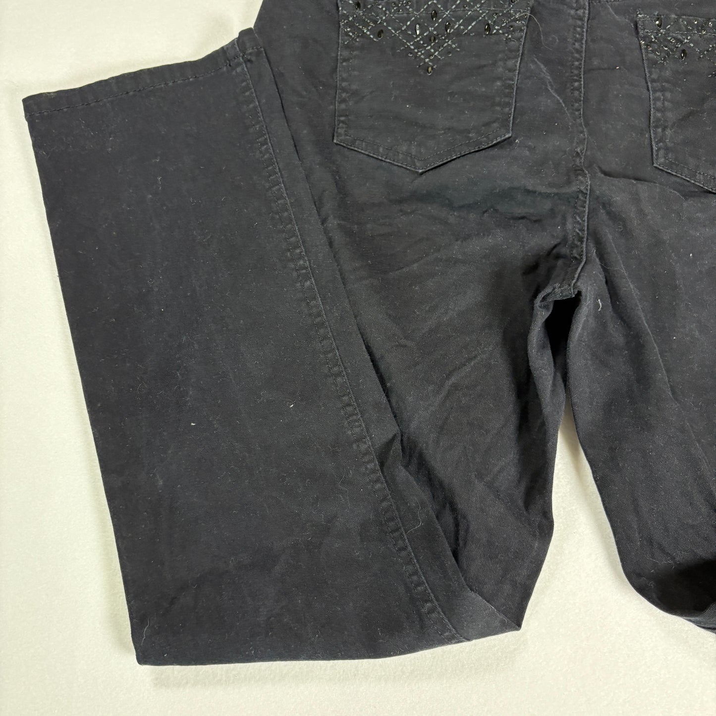 Laura Ashley Pants Women’s 14P Black Straight Leg Denim Jeans Petite