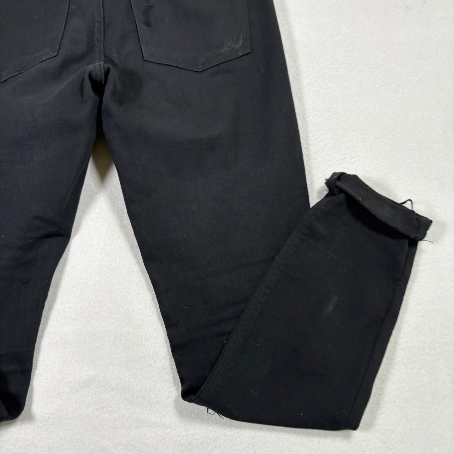 Express Womens Jeans Size 4 Black Distressed Ripped Mid Rise Legging Y2K Grunge