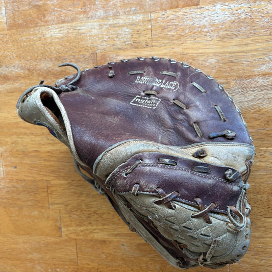 Rawlings RCM30A Vintage Catchers Mitt 33” Brown Leather RHT Baseball Glove Korea