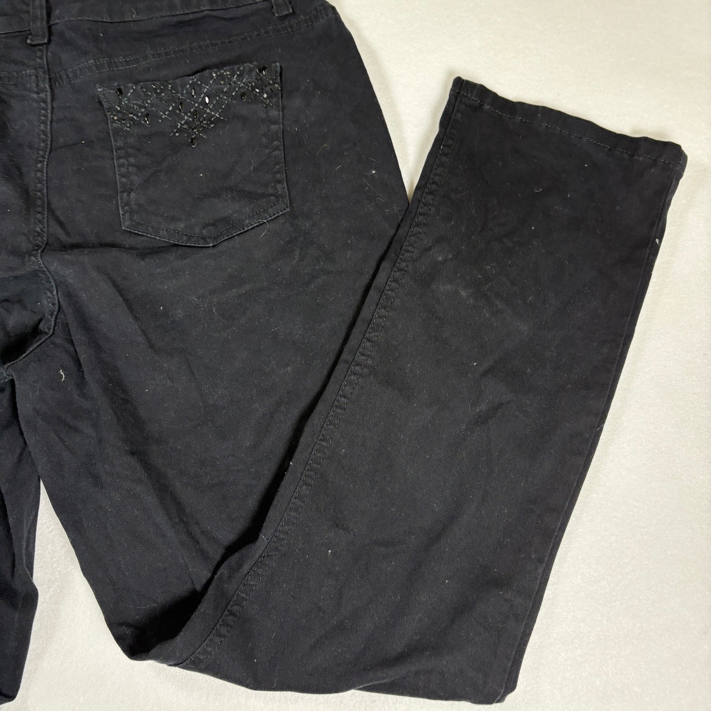 Laura Ashley Pants Women’s 14P Black Straight Leg Denim Jeans Petite