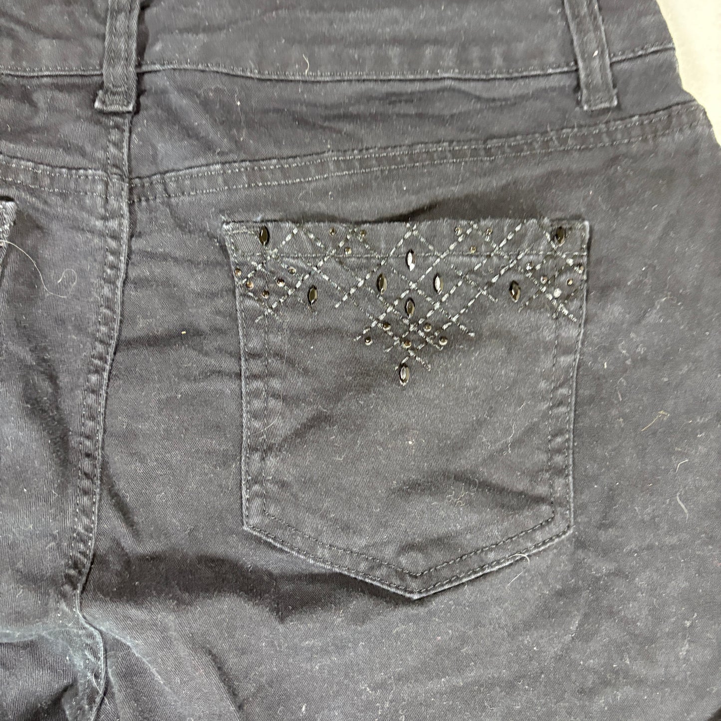 Laura Ashley Pants Women’s 14P Black Straight Leg Denim Jeans Petite