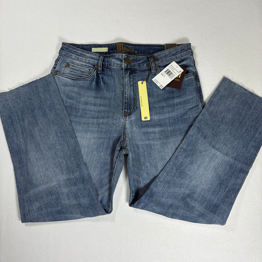 KUT from the Kloth Jeans Women’s 12 Katy High Rise Straight Leg Ankle Blue NWT