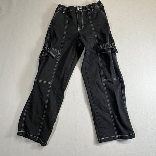 Maden NYC Cargo Pants Women’s M Fits Like 23x26 Black Wide Leg Utility Y2K