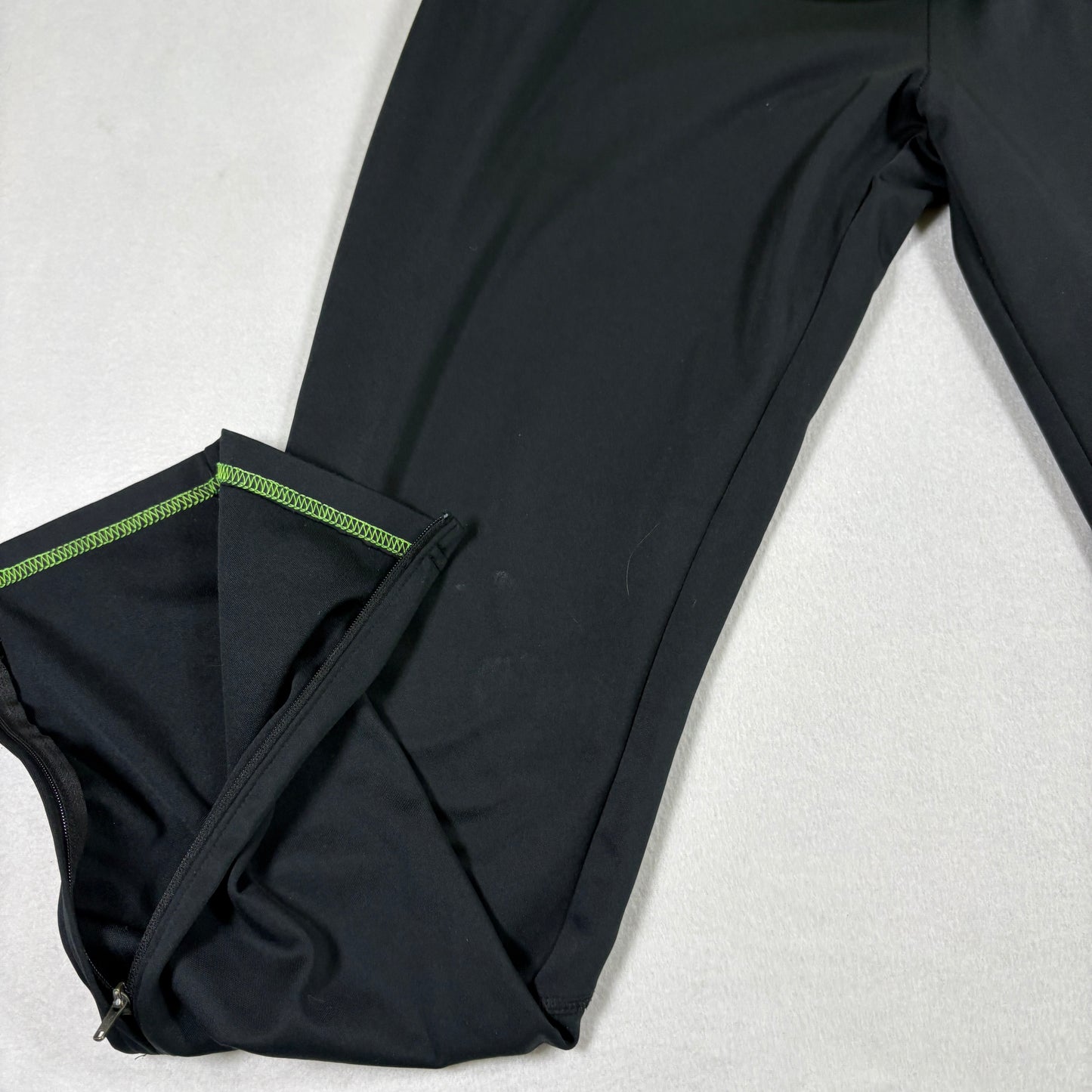 Nike Mens Dri-Fit Pants Medium Black Green Swoosh Training Athletic Track