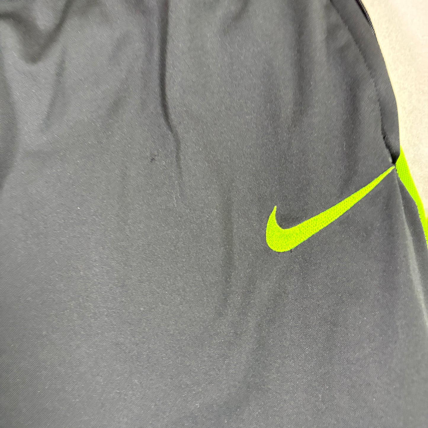 Nike Mens Dri-Fit Pants Medium Black Green Swoosh Training Athletic Track