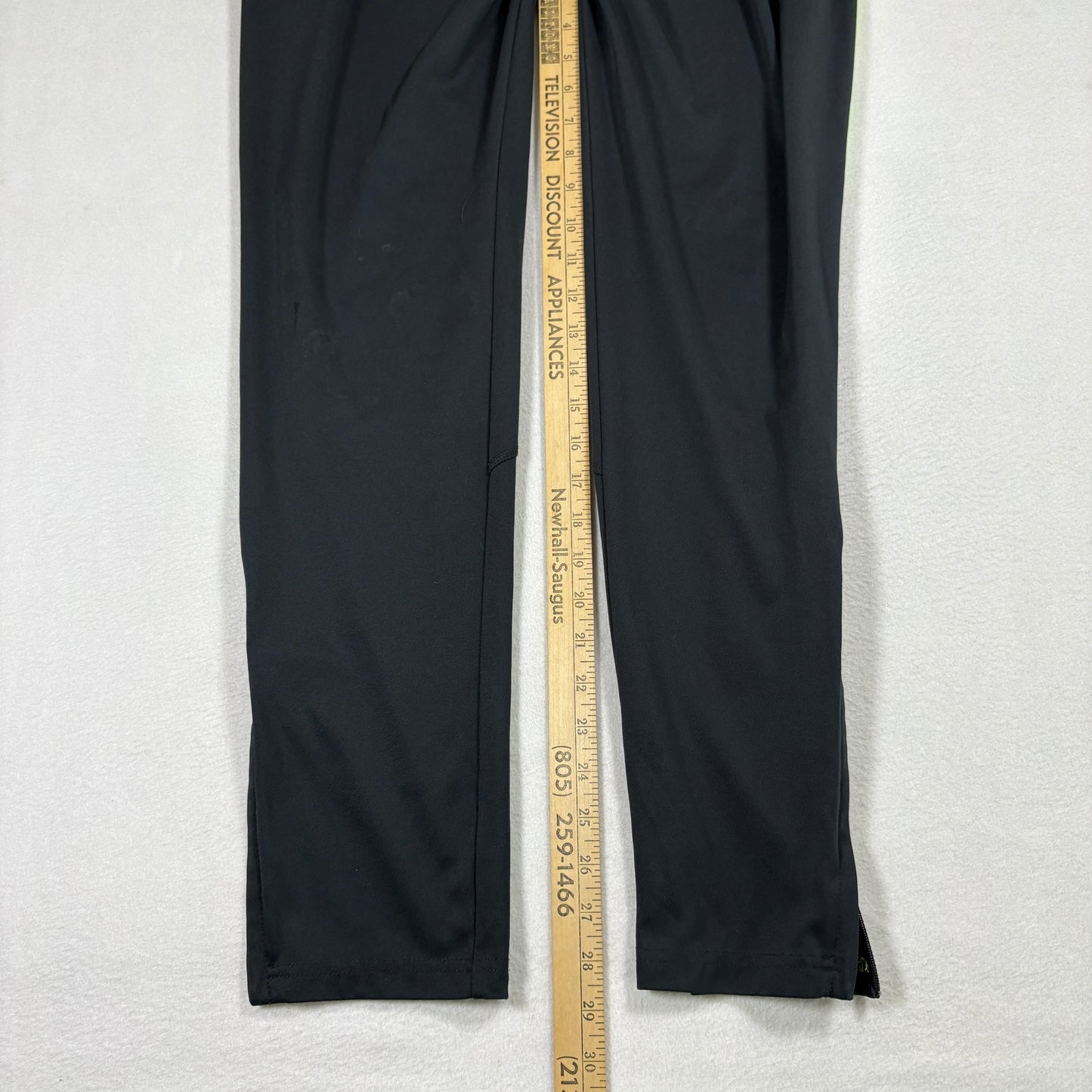 Nike Mens Dri-Fit Pants Medium Black Green Swoosh Training Athletic Track