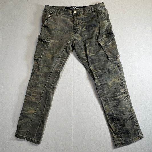XRay Jeans Cargo Pants Camo Military Utility 36x31 Fits Like 34x29 Y2K