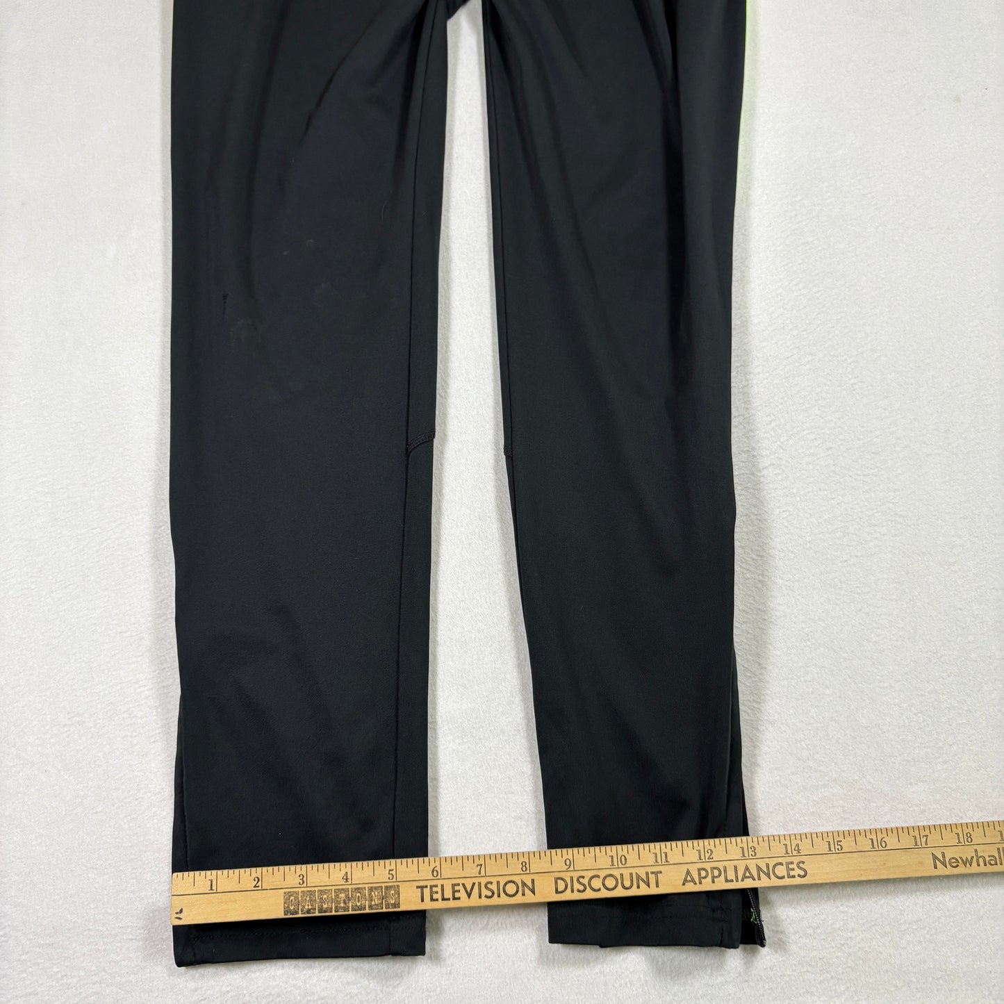 Nike Mens Dri-Fit Pants Medium Black Green Swoosh Training Athletic Track