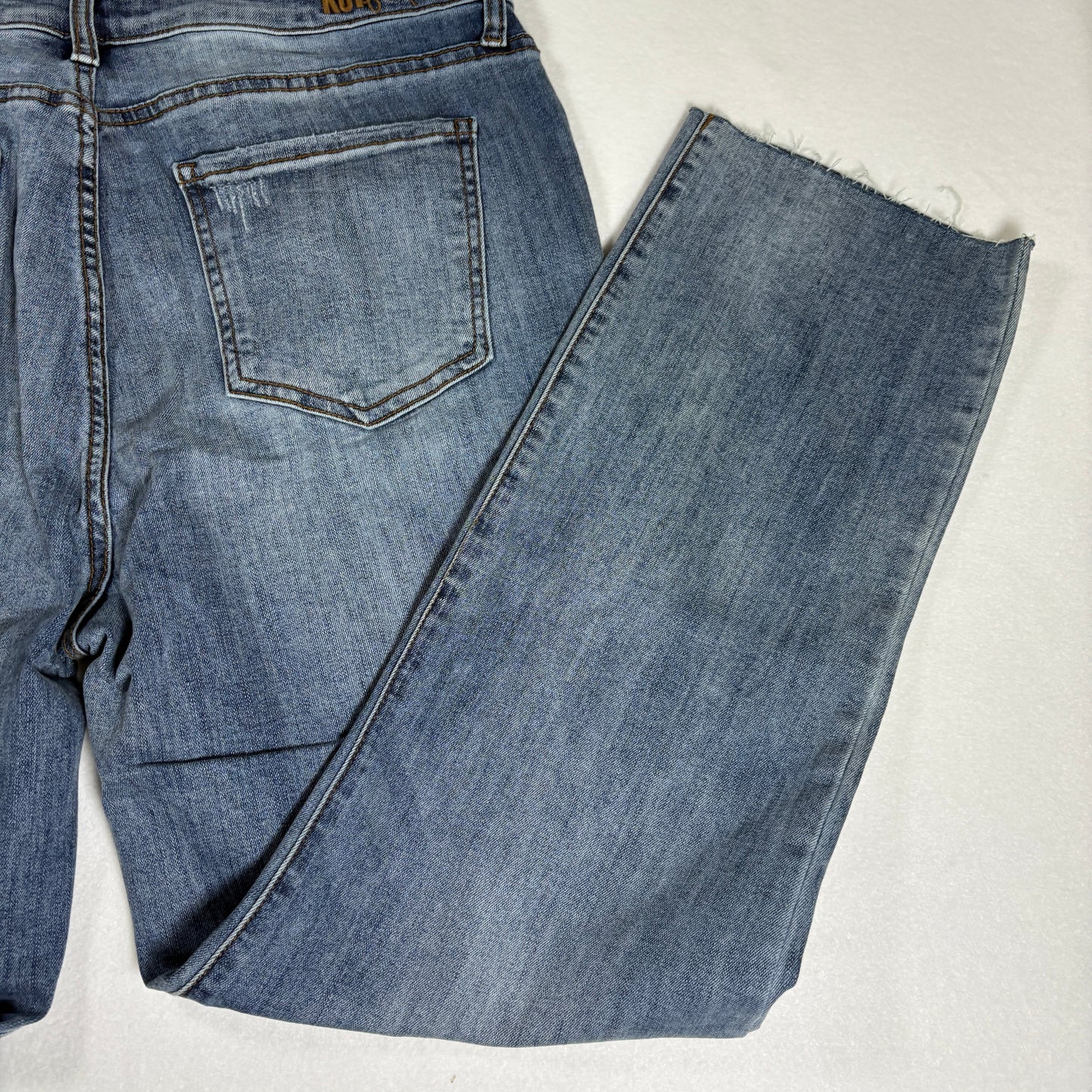 KUT from the Kloth Jeans Women’s 12 Katy High Rise Straight Leg Ankle Blue NWT
