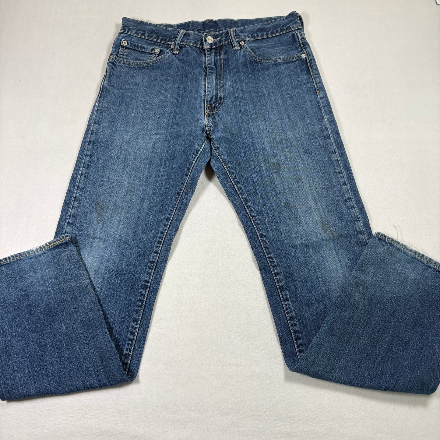 Levi’s Mens 505 Jeans 33x34 Blue Straight Leg Denim Vintage Y2K Workwear