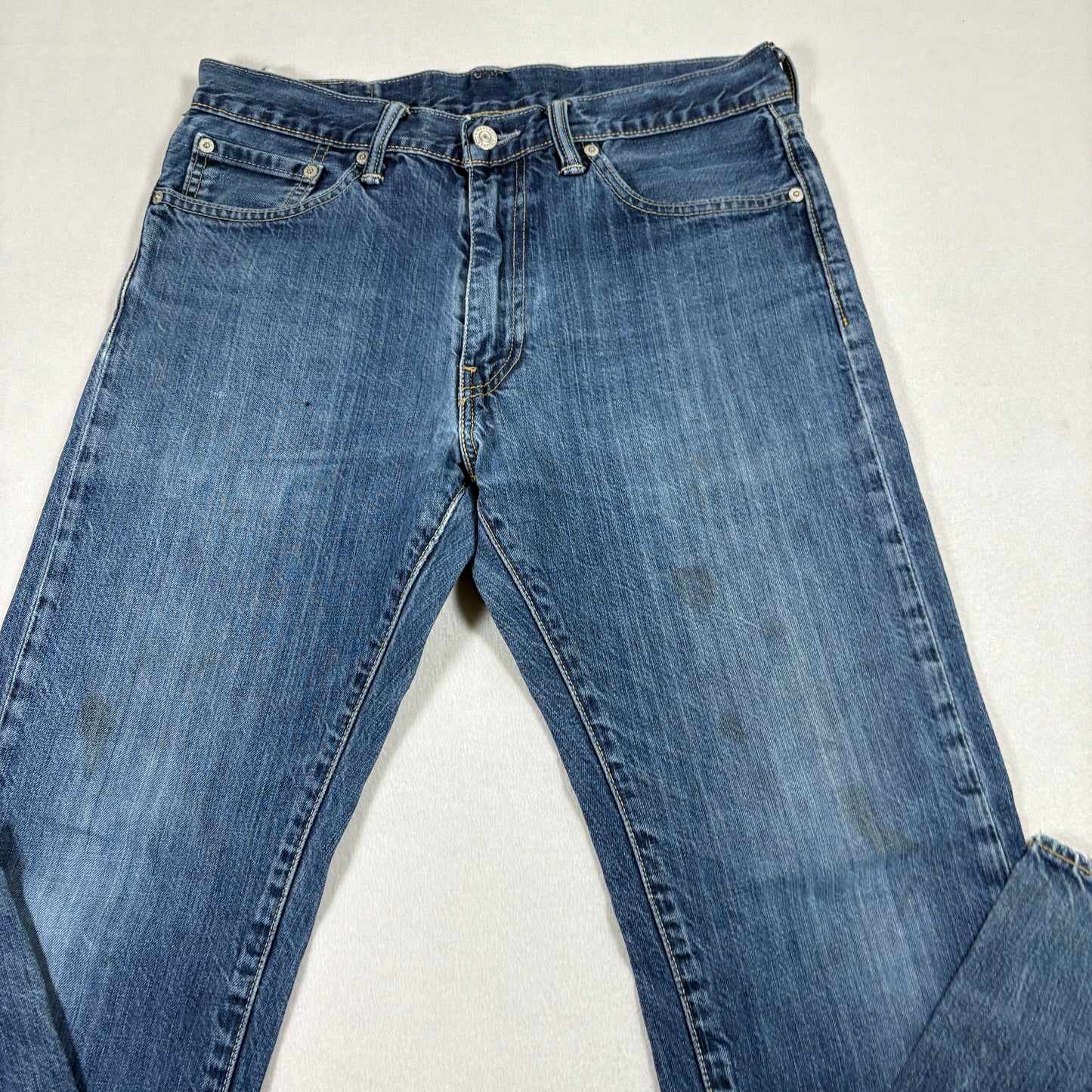 Levi’s Mens 505 Jeans 33x34 Blue Straight Leg Denim Vintage Y2K Workwear