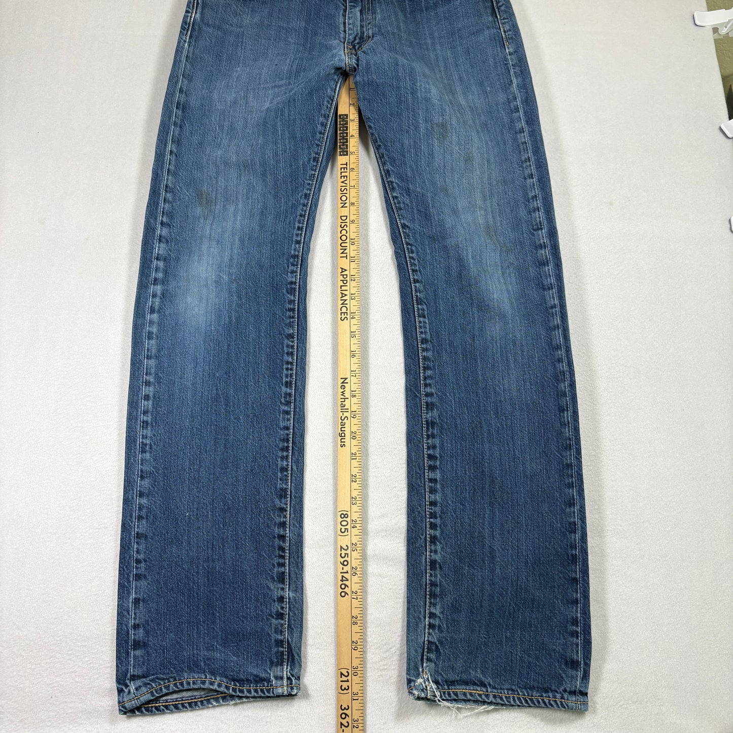 Levi’s Mens 505 Jeans 33x34 Blue Straight Leg Denim Vintage Y2K Workwear