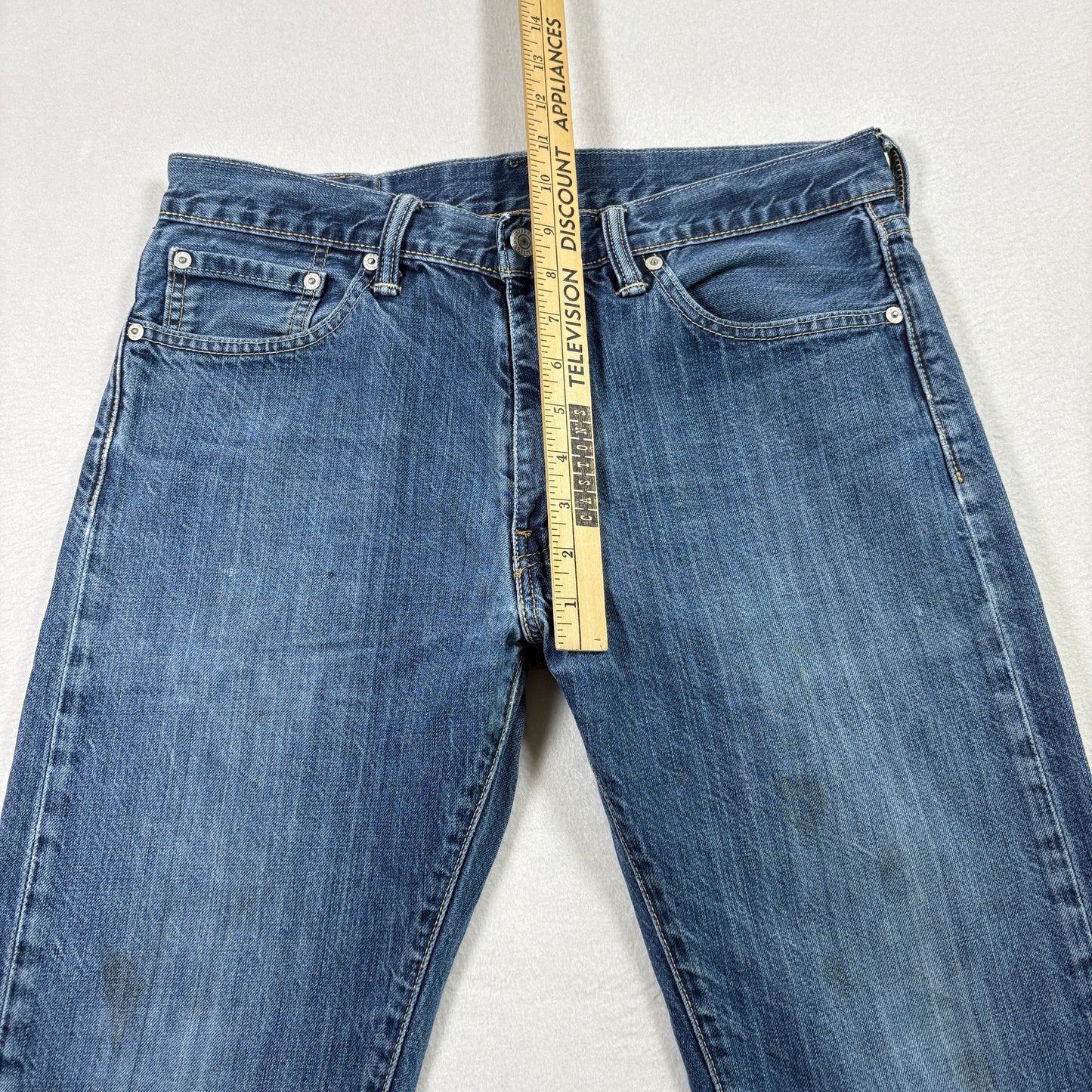 Levi’s Mens 505 Jeans 33x34 Blue Straight Leg Denim Vintage Y2K Workwear